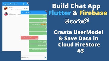 Create UserModel & Save Authenticated Users Data in Firebase Cloud FireStore Database #3
