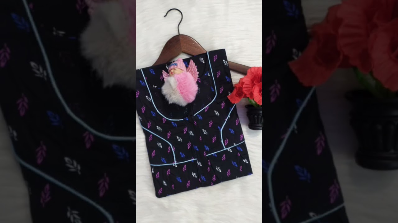 model piping neck nighties.