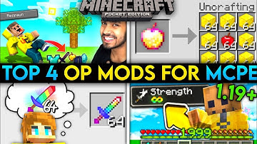 Top 4 OP Mods For Minecraft Pocket Edition 1.19√ | Best Mods For MCPE 1.19!