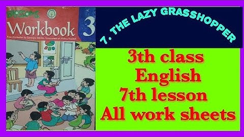 AP 3rd class English work sheets #the Lazygrasshopper3Rd #work book #7th lesson #