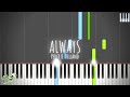 Always  peder b helland beautiful piano tutorial with synthesia