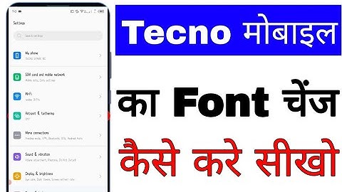 Tecno mobile ka font change kaise kare।। how to change Tecno mobile font style।। tecno mobile font