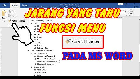 Di bawah ini adalah sub menu dari menu format yang terdapat di dalam ms. word, kecuali