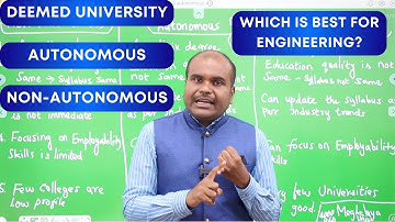 Which is BEST for FUTURE ✅ | Deemed University or Autonomous or Non-Autonomous | Syllabus | Skills