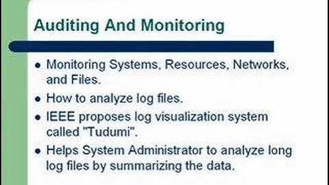 Auditing and Monitoring