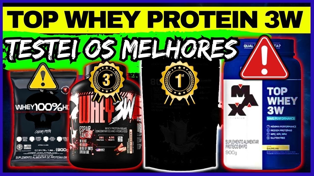🎖️MELHORES WHEY PROTEIN 3W - MAX, GROWTH, BLACK SKULL E ESPARTANOS QUAL ...