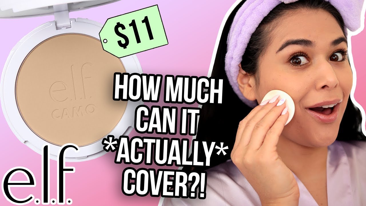 NEW elf Camo Powder Foundation TESTED on Acne/Dry Combo Skin