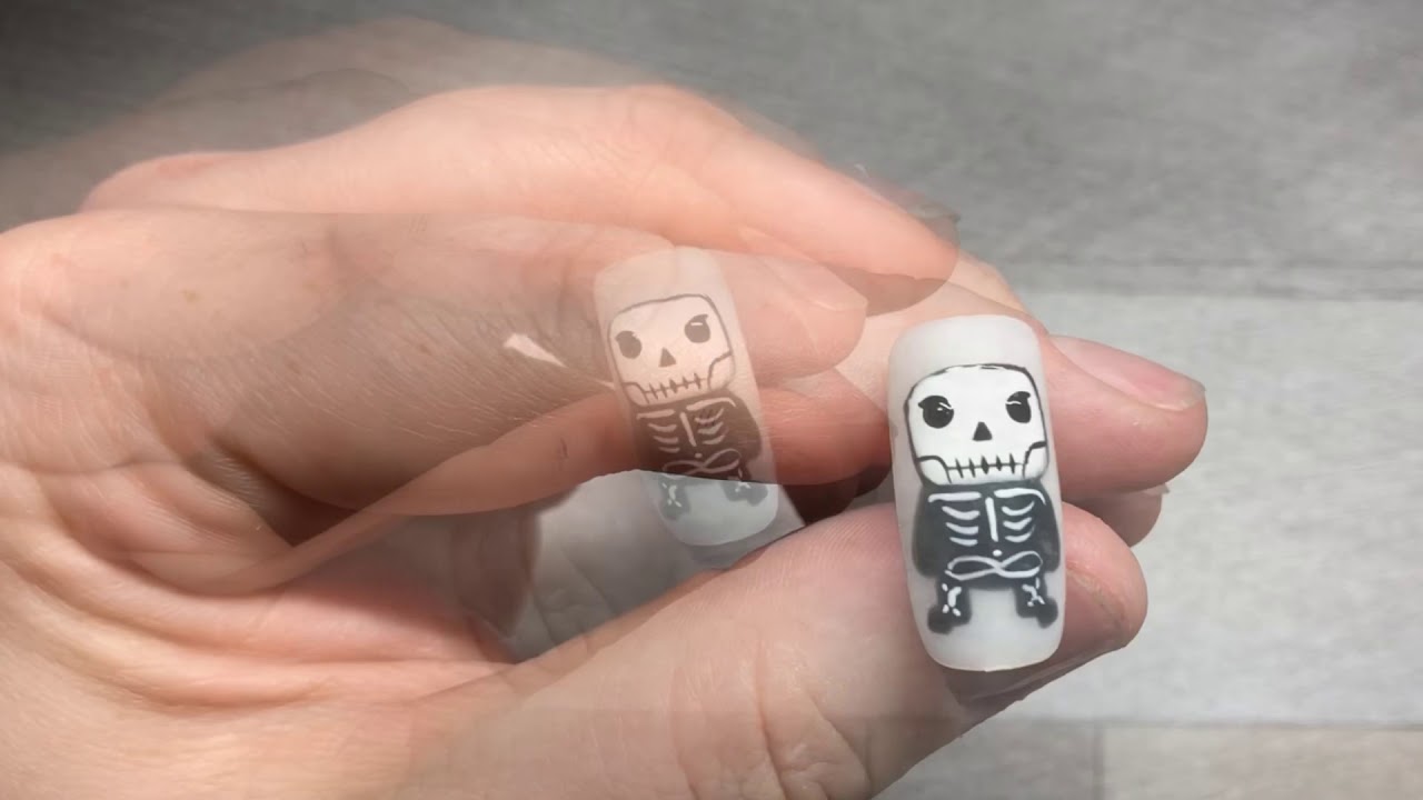 2. Halloween Skeleton Nail Art - wide 5