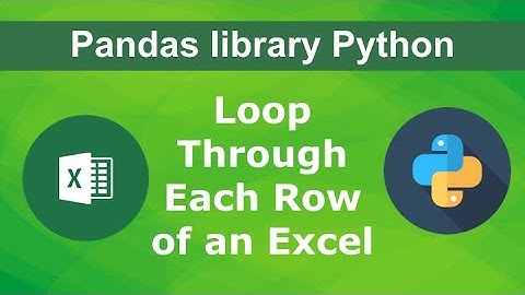 Pandas library Python | Loop Through Each Row of an Excel File Using Pandas