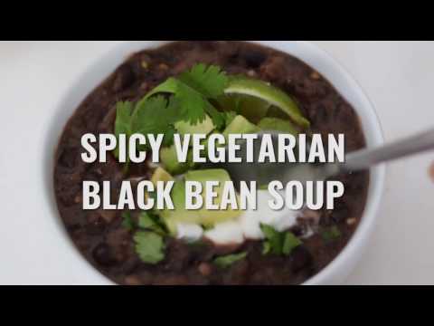 Spicy Vegetarian Black Bean Soup Recipe