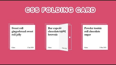 CSS Folding Card Hover Effect | Folding Card Design Using HTML & CSS