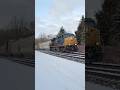 Boxcar Paint CSX 757 passes signals with M560 and interesting cars! 2526 #shorts #locomotive