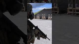 Practicing Shooting with a Gas Mask