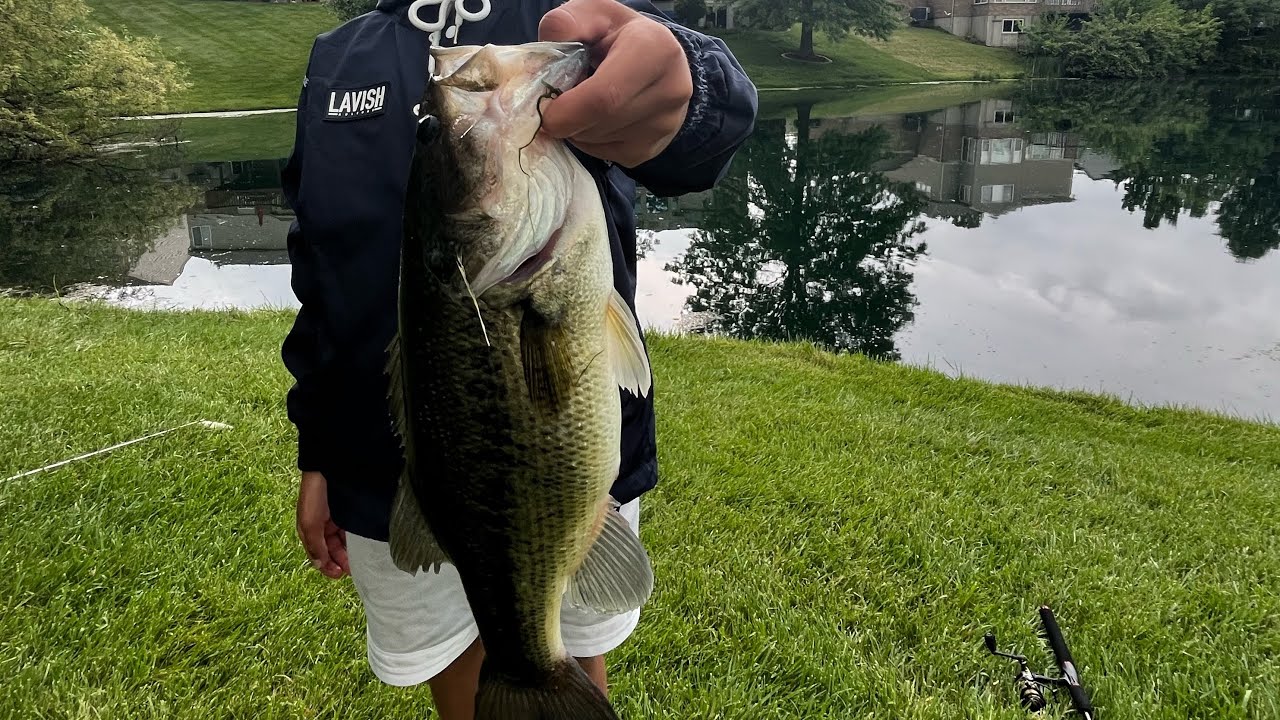 Fishing In Rain For Big Bass! (first video)