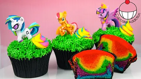 Rainbow Unicorn Poop Cupcakes - My Little Pony Edition! By Cupcake Addiction