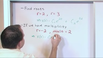 Lesson 10 - Homogeneous Linear ODEs w/ Constant Coefficients & Complex Roots, Part 1