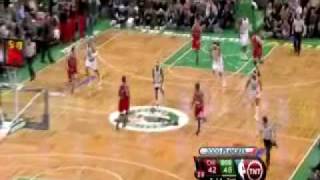 Derrick Rose & Chicago Bulls vs  Boston Celtics game 2 round 1 2009 NBA Playoffs