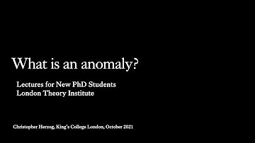 What is an anomaly?