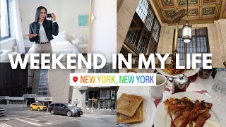 WEEKEND IN MY LIFE LIVING IN NEW YORK CITY: PR giveaway update, zara haul, going into the office