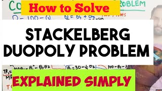 Stackelberg duopoly problem