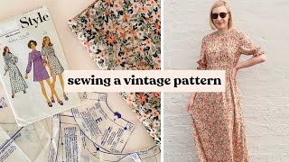 Sewing My Dream Dress With A Vintage Pattern | Sew With Me