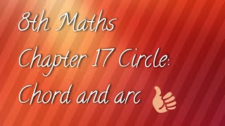 8th Maths - Chapter 17 Circle: Chord and arc -  Practice set - 17.1 - Maharastra Board