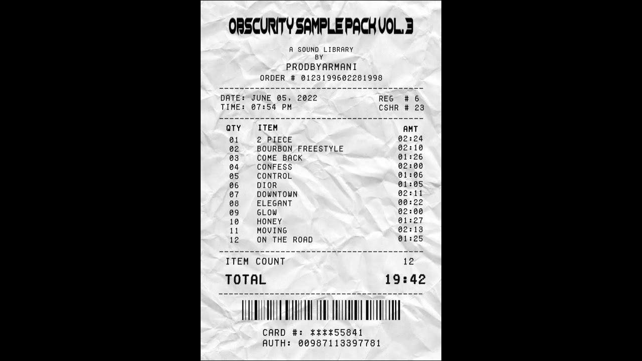 [FREE] [12 SAMPLES] ProdbyArmani - "OBSCRUITY" SAMPLE LIBRARY VOL. 3 (R&B, Drake, PARTYNEXTDOOR)