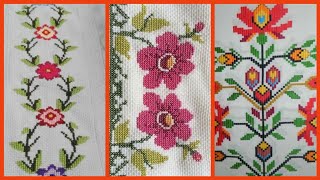 Top 15! Cross Stitch Flowers Embroidery Patterns for beginners