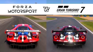 Forza Motorsport vs Gran Turismo 7 - Ford GT Race Car - FM8 vs GT7 Comparison