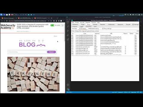 12 Lab #11 DOM XSS in AngularJS expression with angle brackets and double quotes HTML encoded