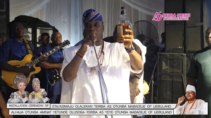 MOMENT K1 DE ULTIMATE ADVERTISE LIQUOR FUJI ON STAGE AT THE INSTALLATION OF OTUNBA MABADEJE OF IJEBU