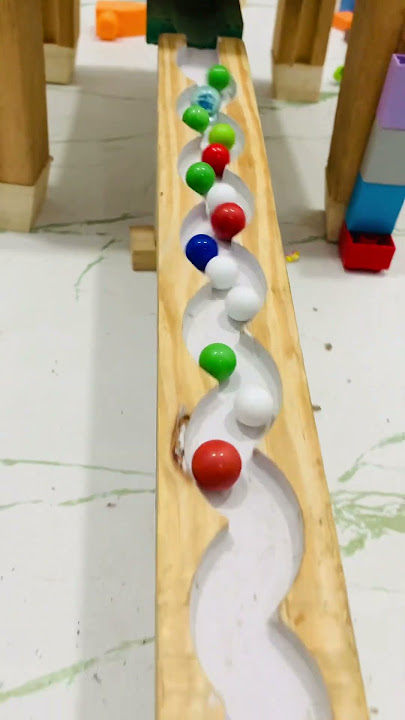 Incredible Marble Run | Viral Wooden ASMR Toy #shorts #484