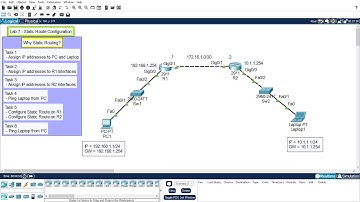 Free CCNA 200-301 v1.1 Lab 7 - Static Route Configuration