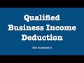 Qualified Business Income Deduction (for dummies!)