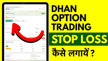 Dhan App Option Trading Me Stop Loss Kaise Lagaye? Dhan App Option Trading Stop Loss
