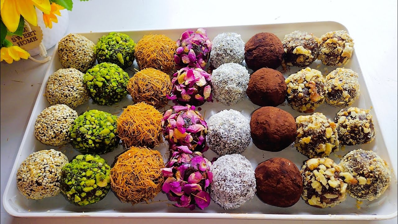 كرات التمر الفاخرة بالمكسرات تحليه رمضان والعيد روعه وذوق جربوها 😋👌🏻