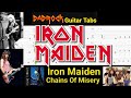 Chains Of Misery Iron Maiden Guitar Bass TABS Lesson 