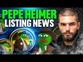 $PEHEM PEPE HEIMER Crypto Presale of 2025? Listing News Explained!