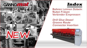 GANNOMAT Index _Bohren Leimen Dübeln Nuten Fräsen Verbinder _Drill Glue Dowel Groove Route Connector