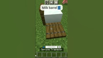 How to make a milk barrel in minecraft #minecraft #shorts