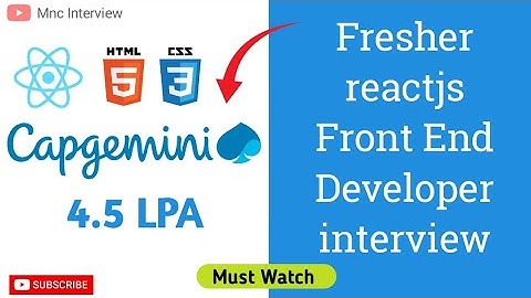 Capgemini fresher reactjs interview | Front end developer interview | selected 💫🎉| reactjs developer