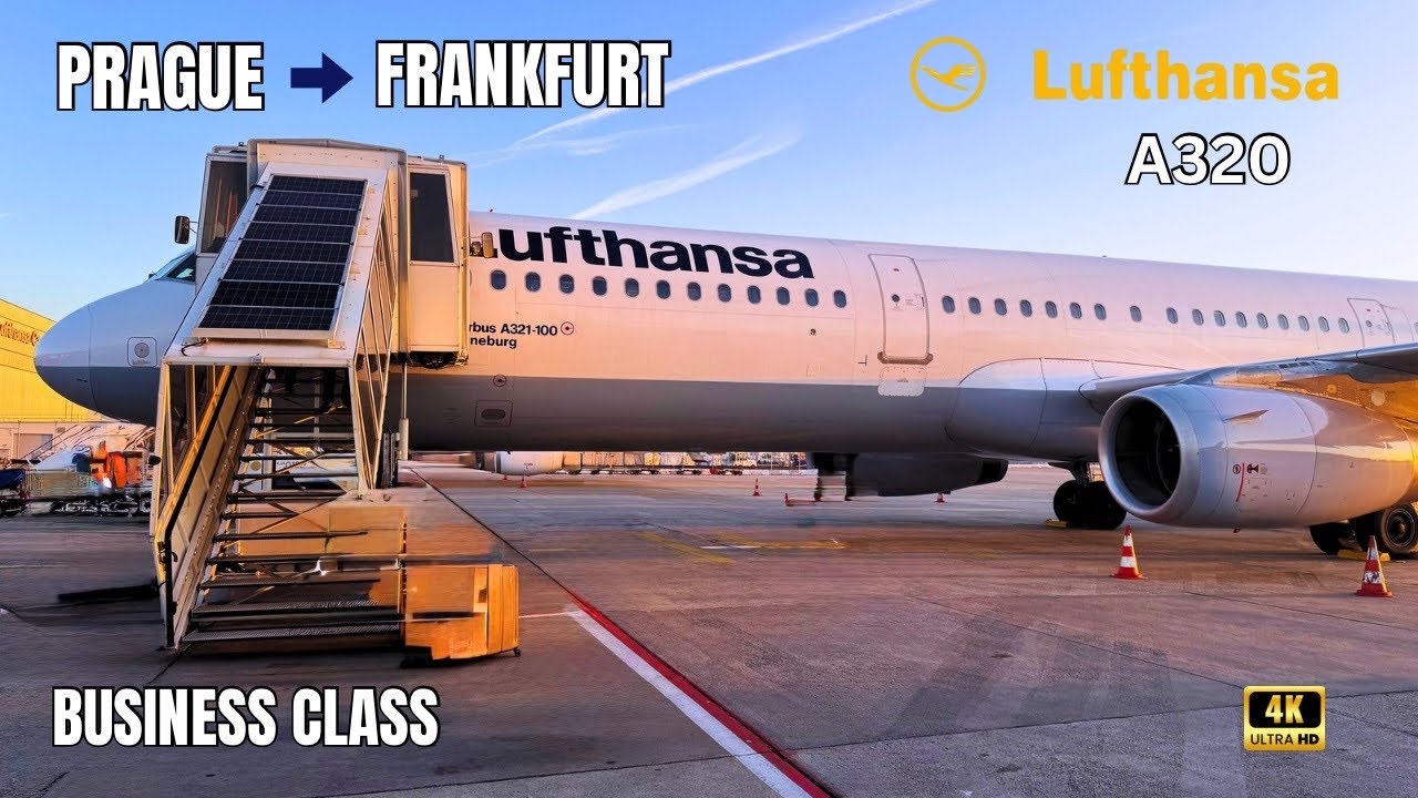 Lufthansa A321 Business Class Review [4K] | PRG → FRA