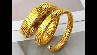sansimayo gold plated snake watch