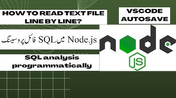how to read text file in node js | SQL Analysis programmatically | read txt file line by line