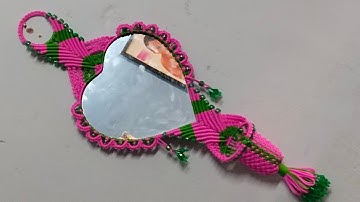मैक्रम का आईना कैसे बनाये/Macrame Mirror Wall Hanging| macrame wall hanging easy and simple tutorial