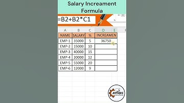 Salary increament in excel📩🤑🤑|New Formula| #shorts #excel #exceltricks #msexcel  #antiquetechlearn