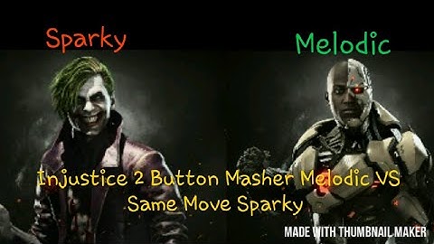 Button Masher Melodic VS Same Move Sparky(Injustice 2)