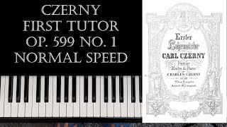 Carl Czerny - First Tutor - Op. 599 No. 1 Tutorial & Free Sheets Piano Mom With Grand Piano