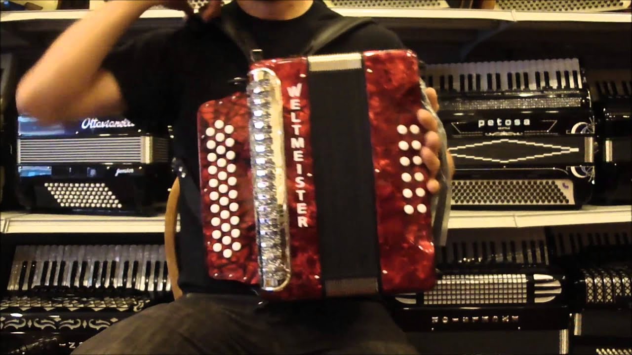 3136 - Certified Pre-Owned Red Weltmeister 509 Diatonic Button