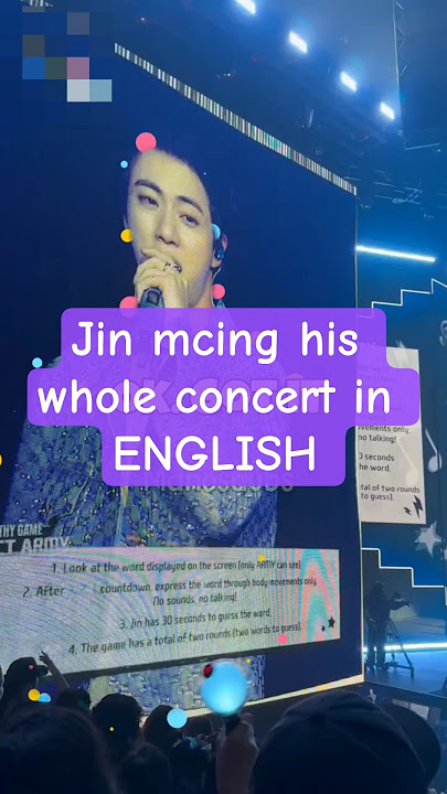 jin mcing his whole concert in English #jinconcert #runseokjin_eptour #runseokjin_eptour_anaheim